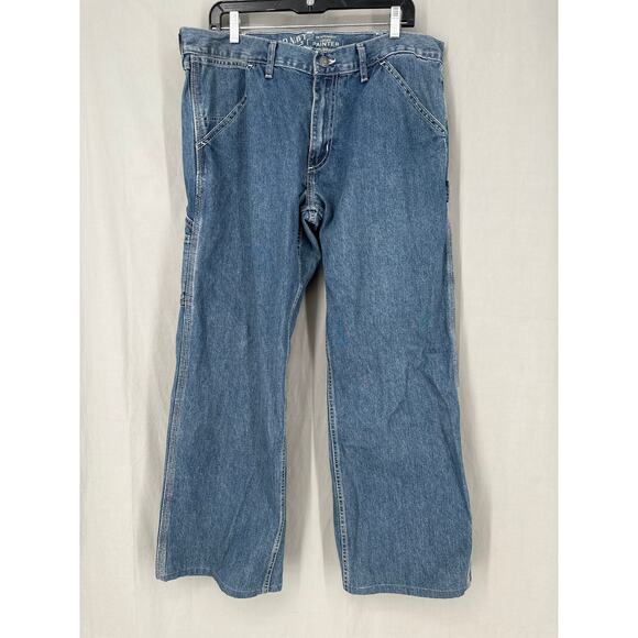 Y2K Vintage Jeans Men 36 Loose Painter Cargo Carpenter 37x29 Actual Skater Baggy - Picture 1 of 6
